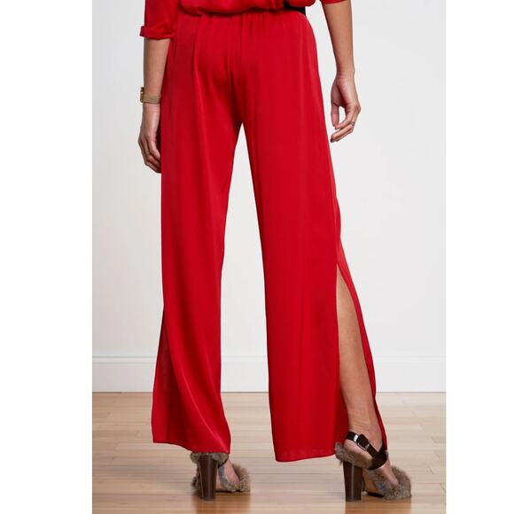 NWT FREE PEOPLE Puna Pondy Pants & Top Set by Nouvelle Silk95Five $620 XS Red - Picture 4 of 10